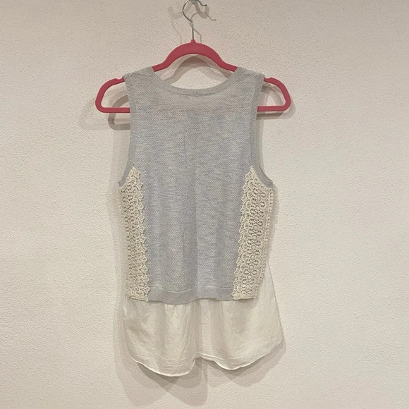 MOTH Anthropologie Light Blue Montage Layered Sweater Size Small EUC - Picture 5 of 5